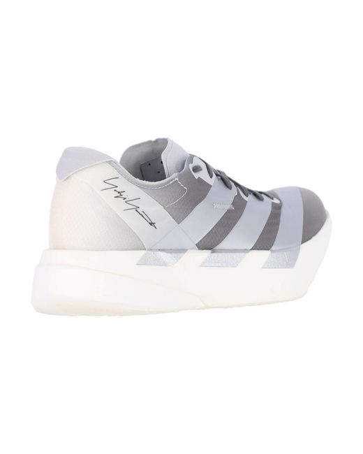 Y-3 White Low-Top Lace-Up Sneakers