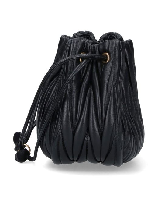 Pouch Logo di Miu Miu in Black
