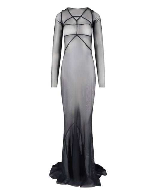 Rick Owens White Maxi Dress "Temple"