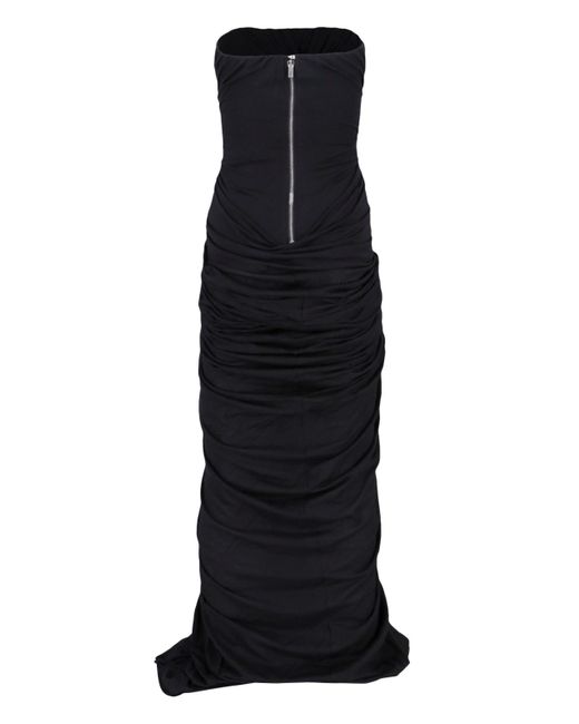 Rick Owens Black 'lido Runway Radiance Bustier' Maxi Dress