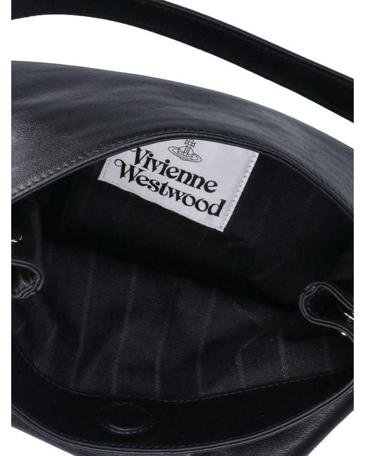 Vivienne Westwood Black 100% Calf Leather Crossbody Bag