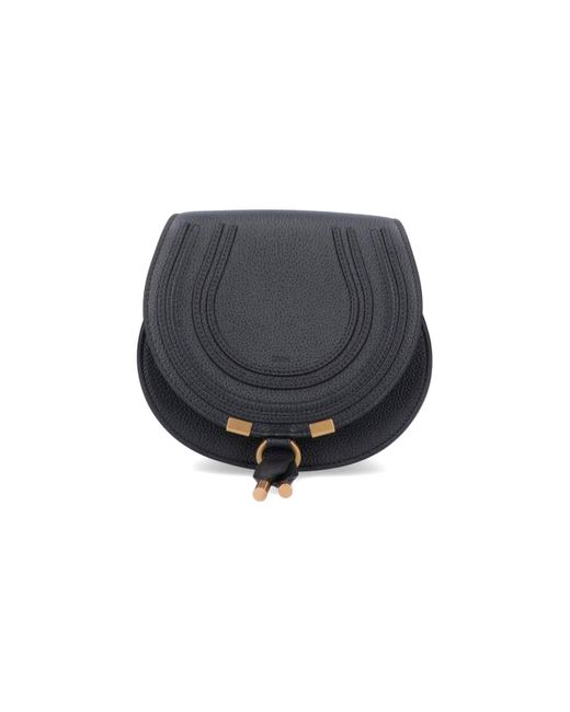 Chloé Black Chloe Marcie Small Leather Shoulder Bag