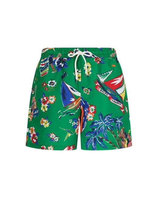 Polo Ralph Lauren Green 'traveler' Swim Shorts for men