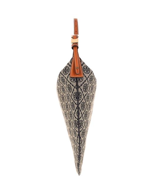 Tory Burch Gray T Monogram Baloon Bag