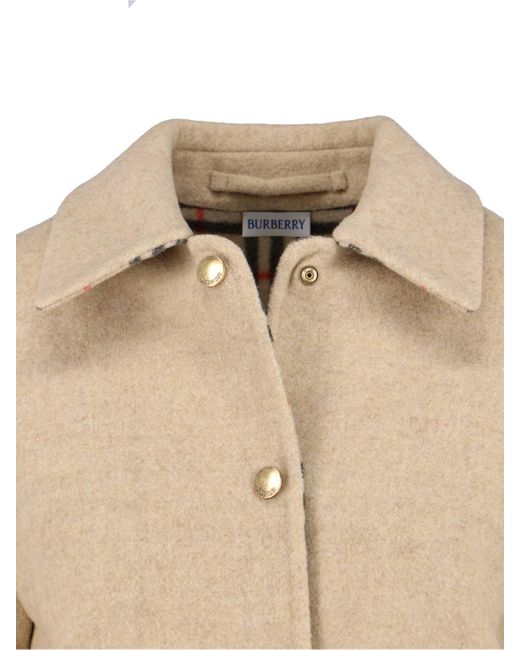Burberry Natural Jackets Virgin Wool