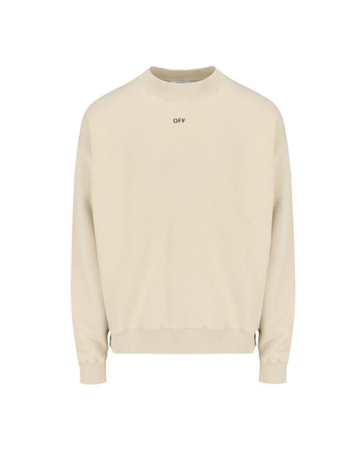 Off-White c/o Virgil Abloh White Logo Crewneck Sweatshirt for men