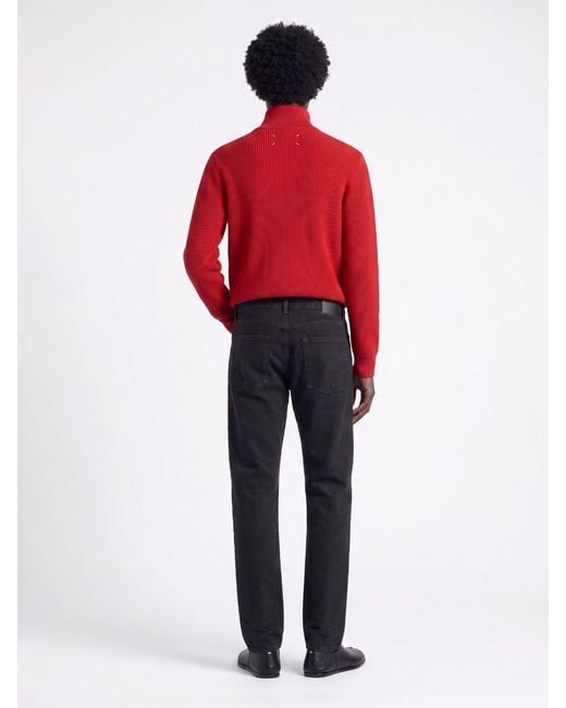 Maison Margiela Red Zip Cardigan for men