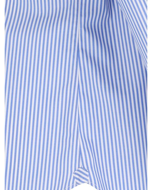Laboratorio Del Carmine Blue Striped Shirt for men