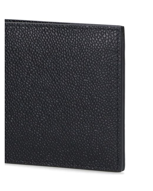 Thom Browne Black Bi-Fold Wallet for men
