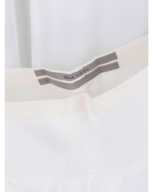 Rick Owens White Sport Pants
