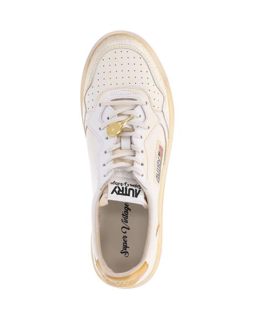 Autry White Low-Top Sneakers "Medalist Super Vintage" for men