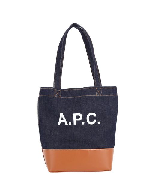 A.P.C. Blue Small Tote Bag “Alex”