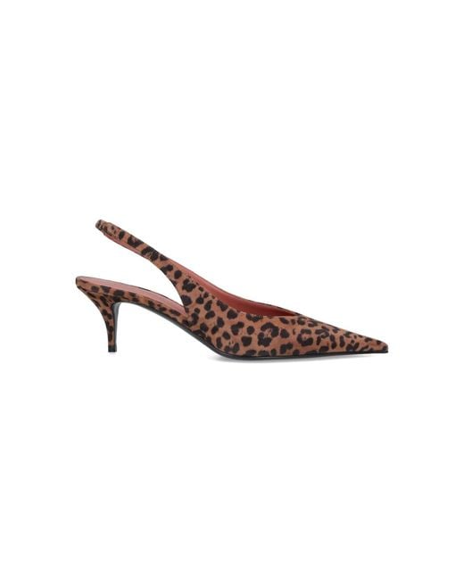 AMINA MUADDI Brown Anok Slingback Pumps