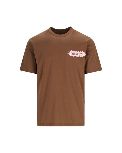 Carhartt Brown 's/s Bam' T-shirt for men