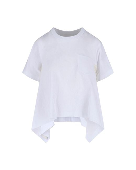 Sacai White T-Shirts And Polos Cotton