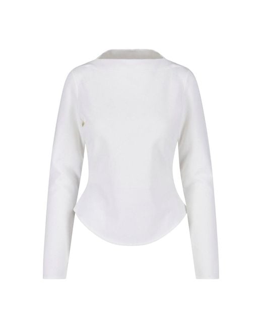 Alaïa White Cotton T-Shirt