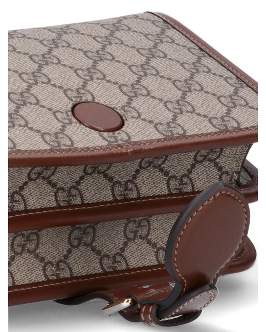 Gucci Gray Bags Fabric: Polyurethane for men