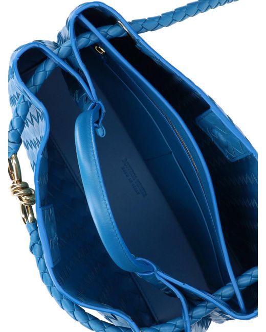 Bottega Veneta Blue 'andiamo' Midi Bag