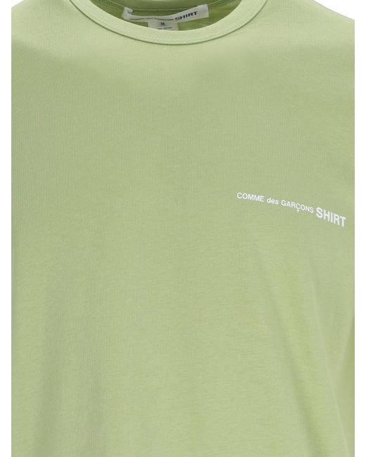 T-Shirt Logo di Comme des Garçons in Green da Uomo
