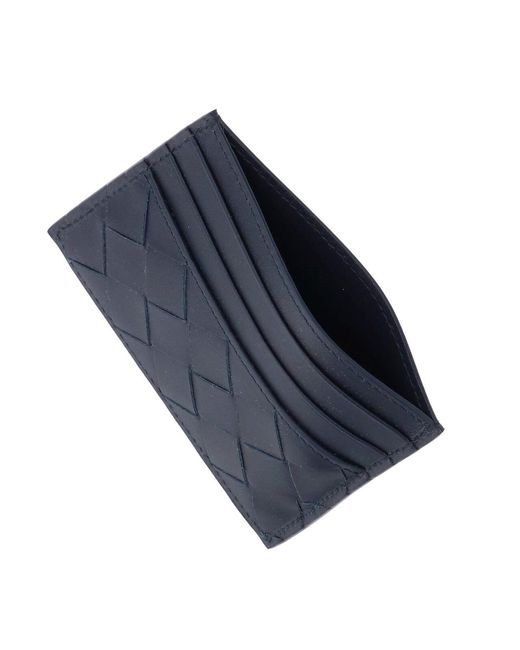 Bottega Veneta Blue Cable Pattern Card Holder for men