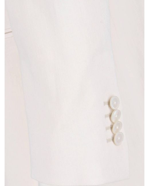 Lardini White Double-Breasted Blazer