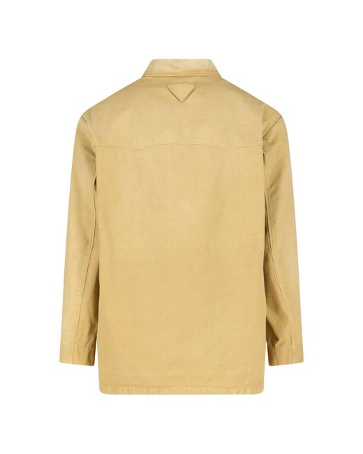 Prada Metallic Cotton Jacket for men