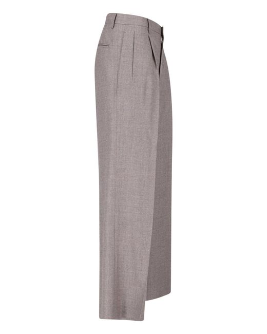Auralee Gray Tailored Wool Trousers