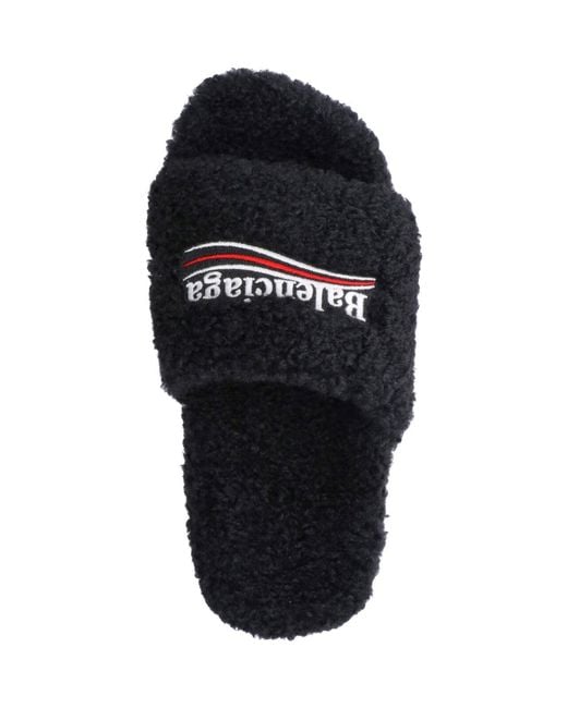 Balenciaga Black Sandals “Furry”