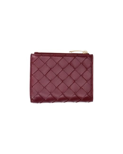 Bottega Veneta Purple Lambskin Card Holder