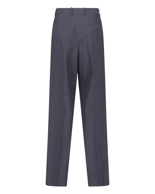 Jil Sander Blue Trousers Virgin Wool for men