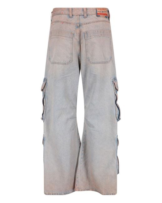 Jeans Cargo "1996 D-Sire 0Kiai" di DIESEL in Gray