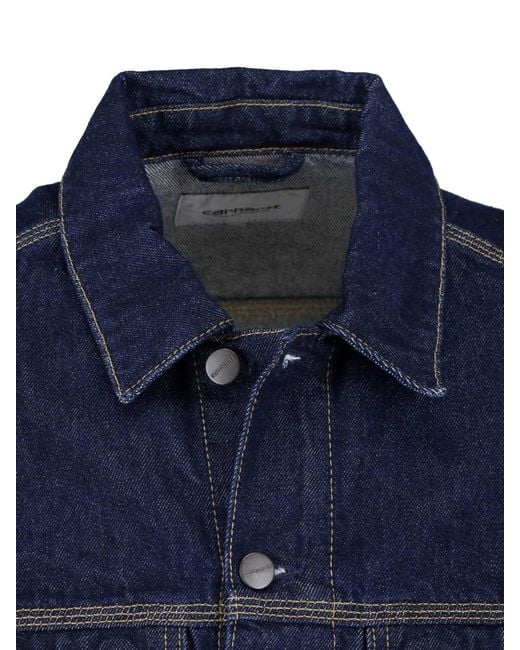 Carhartt Blue Jacket Buttons "Helston" for men