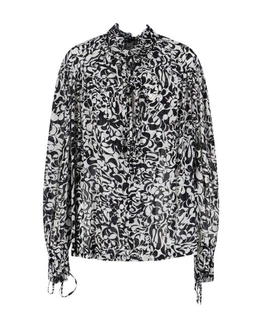 Dries Van Noten Black Tailored Shirt With Structured Collar And Button-Down Front