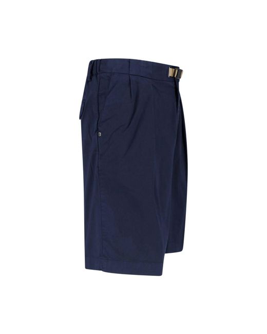White Sand Blue Shorts With Belt for men