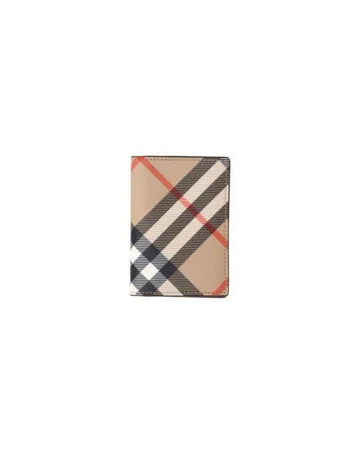 Burberry White Bi-Fold Card Holder “Flint” for men