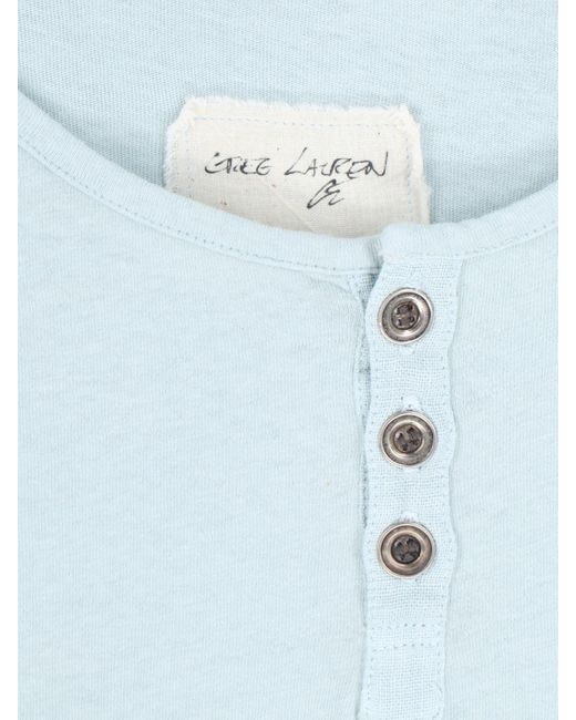 Greg Lauren Blue Crew-neck T-shirt for men