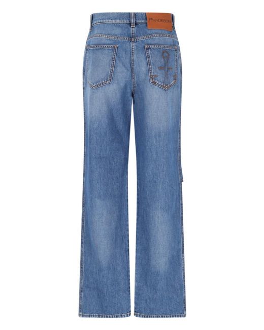 J.W. Anderson Blue Cut-out Detail Jeans
