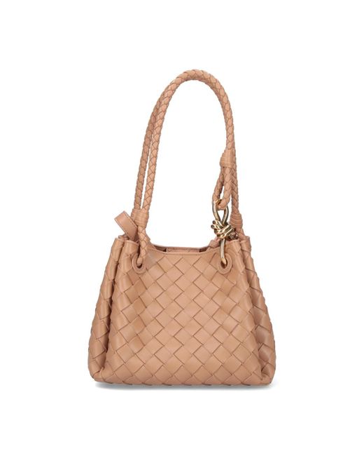 Borsa Piccola "Parachute" di Bottega Veneta in Natural