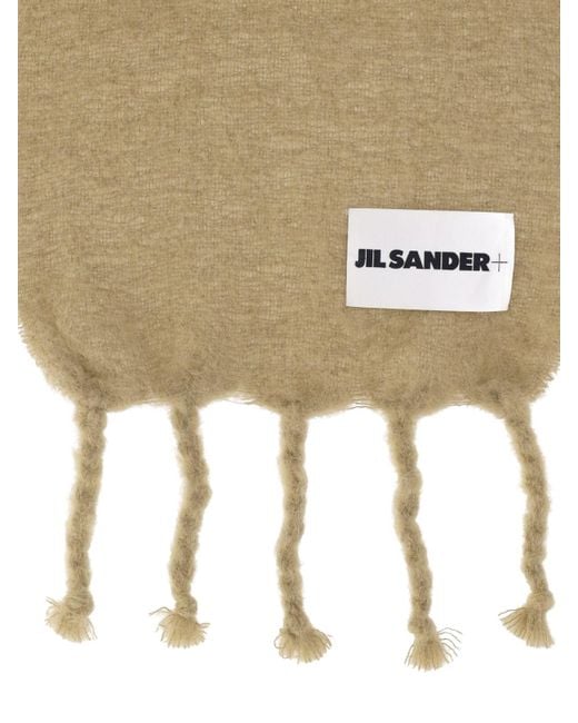 Jil Sander Natural Lightweight Mohair & Wool Scarf For for men