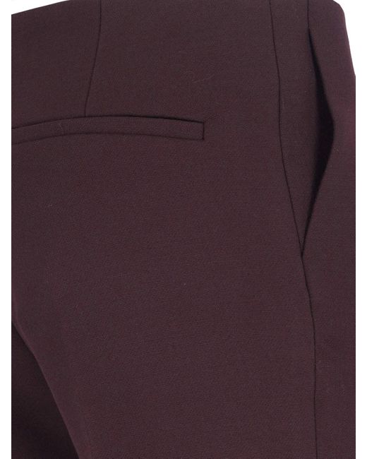 Chloé Purple Tailored Virgin Wool Trousers With Lined Pockets
