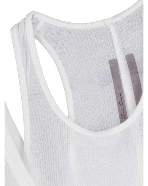 Rick Owens White Asymmetrical Top