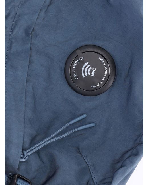 C P Company Blue Belt Bag "Nylon B Lens" for men