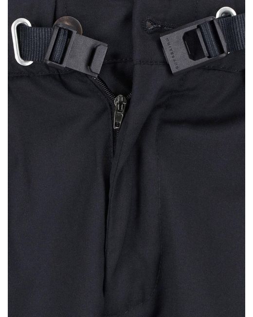 White Sand Blue Wide Leg Pants With Waistband for men