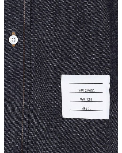 Thom Browne Blue Shirts Cotton for men
