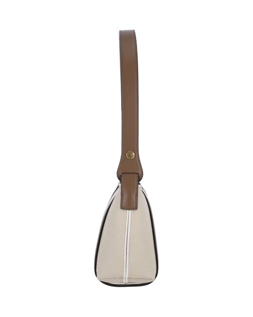 Chloé White Calf Leather & Cotton Mini Shoulder Bag