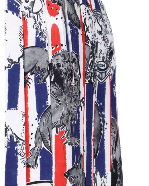 Thom Browne White Maxi Pleated Skirt "Hector"