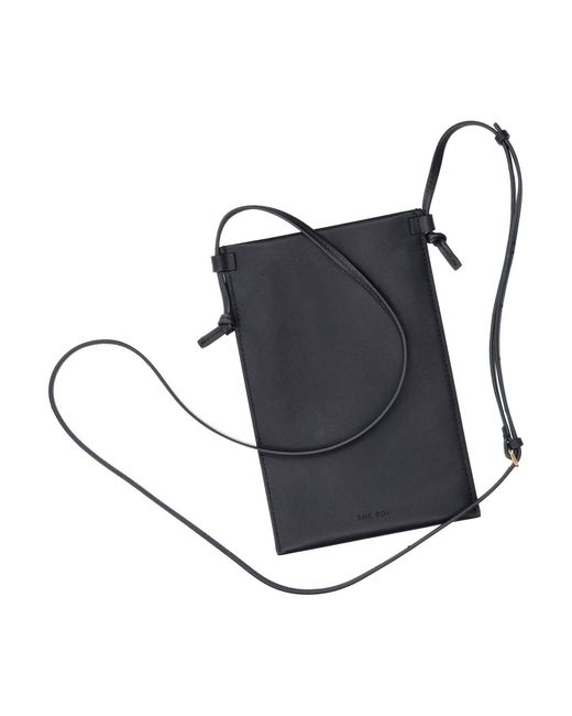 The Row Black Shoulder Pouch "Cami"