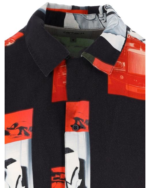 Carhartt Red Printed Shirt "Sean Hamilton" for men