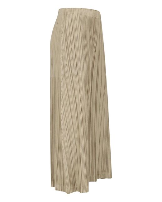 Pleats Please Issey Miyake Natural Pleated Straight Pants