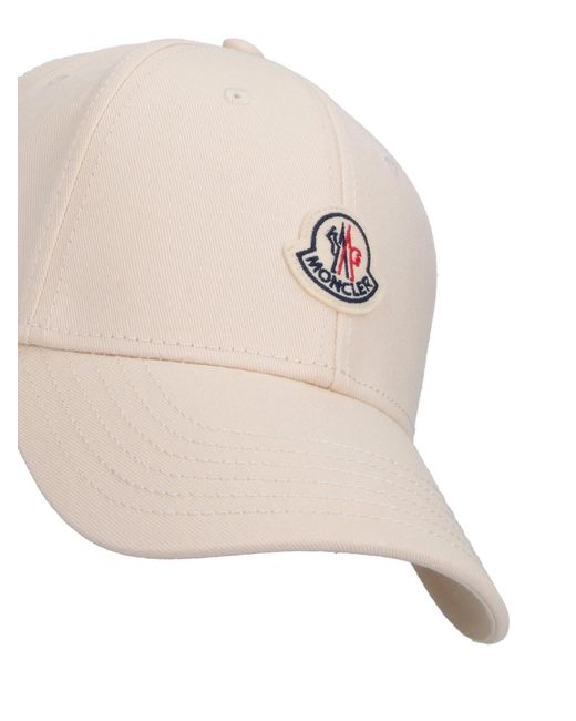 Moncler White Baseball Cap Logo